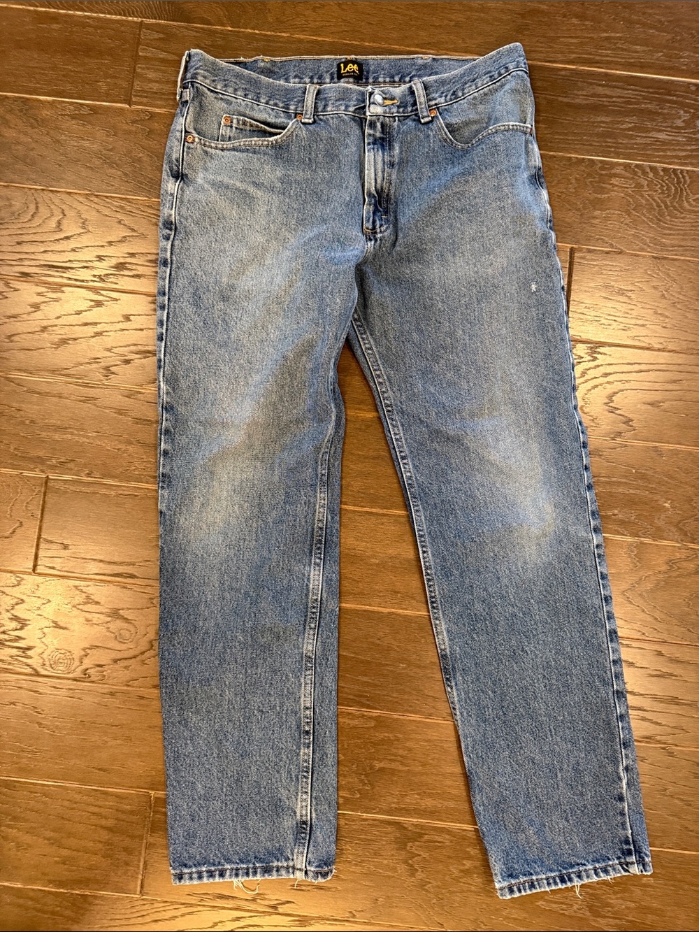 Y2K Lee Regular Fit Straight Leg Jeans Medium Wash 36x34 (Measures 36x32)